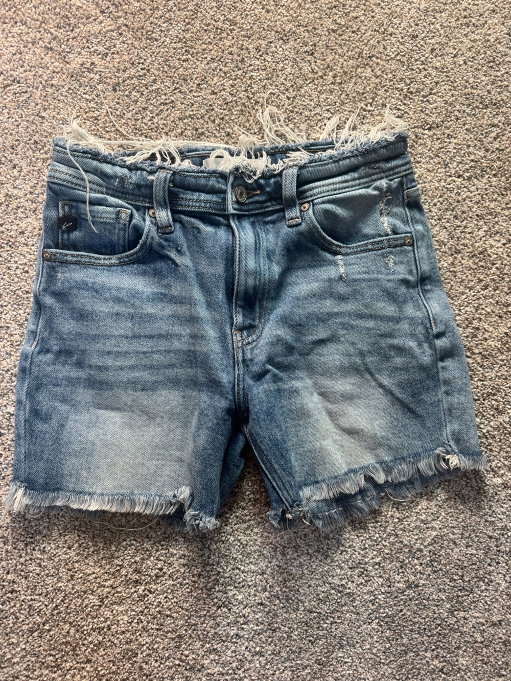 KanCan Light Blue Distressed Denim Shorts